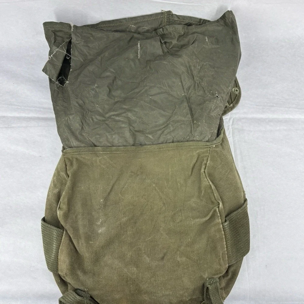 US Army Field Pack Canvas Combat Butt M-1961 Vietnam War Era Heavy Wear Salvage